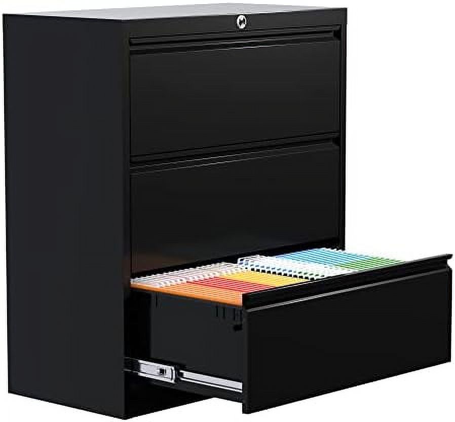 KHBIULIFE Metal File with Lock Drawers Vertical Filing Stoage