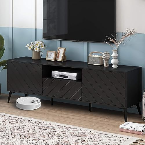 KHBIULIFE White TV Stand for 85 Inch TVs Large Entertainment Center