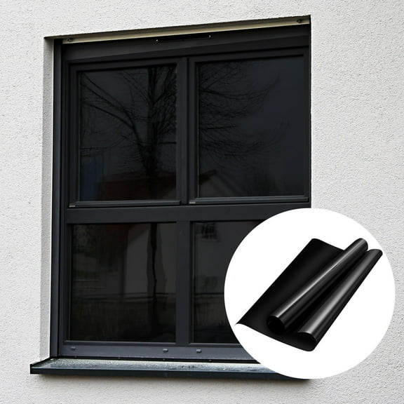 KHBUAB 1 Roll Window One Way Privacy Film Blackout UV Blocking Reflective Heat Control for Homeowners
