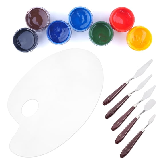 KHBUAB 1 Set Artists Painting Supplies Pigment Tray Acrylic Timber Color Mixing