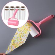 KHBUAB 1Set Clothes Lint Roller with Durable Plastic Handle and No Mark Adhesive Multi Color