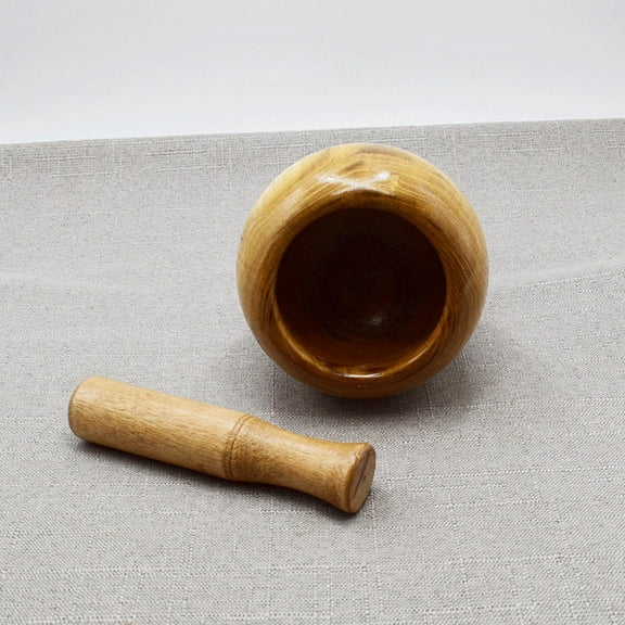 KHBUAB 1 Set Wood Hand Grinder Pestle Cylindrical for Garlic Mashing and Home Cooking