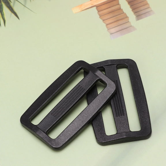 KHBUAB 100PCS Luggage Buckle Adjustable Black Plastic Strap for Bag Handbag
