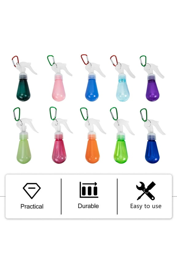 10Pcs Perfume Spray Bottle Plastic with Key Chain Design for Various Occasions