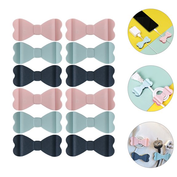 KHBUAB 12Pcs Cable Holder with Expanded Bonding Area for Kitchen Appliance Cords Assorted Color