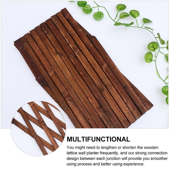 KHBUAB 1Pack Decorative Garden Trellis Expandable Willow Fence for Outdoor Use Brown