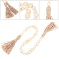 thumbnail image 1 of KHBUAB 1Pack Wooden Bead Garland with Tassels in Timber for French Country Home Decor and Photo Props, 1 of 8