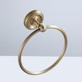 thumbnail image 1 of KHBUAB 1Pcs Golden Brass Vintage Towel Ring Round Bathroom Accessories Hanging Towels Elegant Design 7.5x7.1x2.8in, 1 of 8