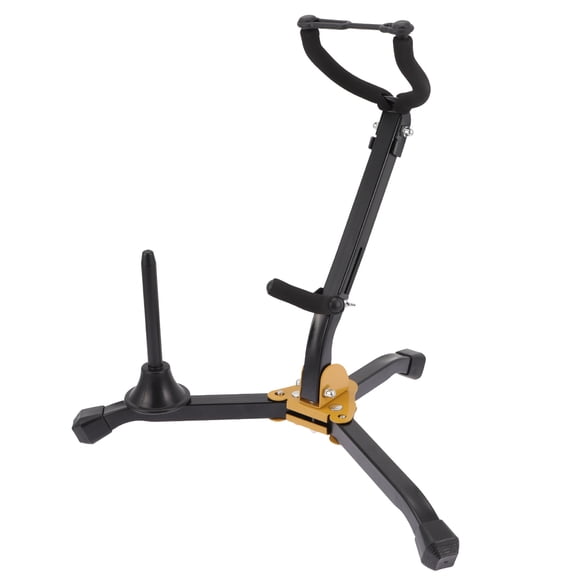 KHBUAB Foldable Alto Saxophone Stand with Soft Sponge Cushion, Portable Black Sax Stand for Easy Storage and
