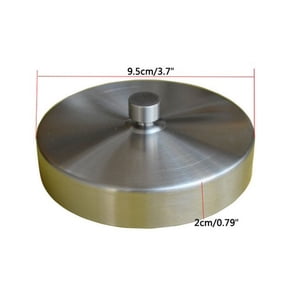 KHBUAB 1Pcs Meat Press for Cooking Round Stainless Steel Press Silver 3.7x3.7x0.8in