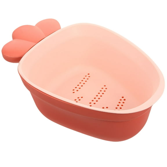 KHBUAB 1Pcs Round Kitchen Food Drain Container for Housewives 11.2X7.0X3.7in
