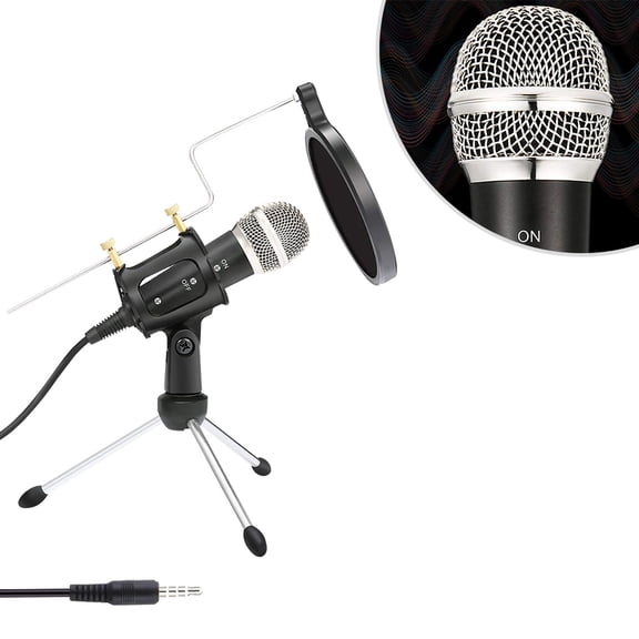 KHBUAB 1Set Condenser Microphone Tripod Stand for Live Streaming and Video Chat