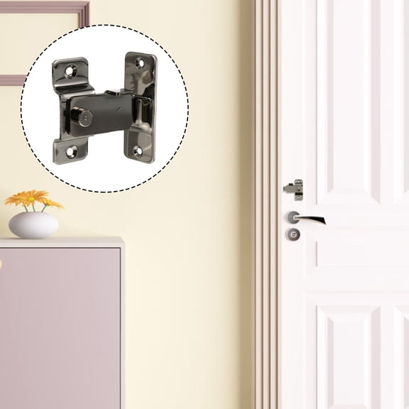 KHBUAB Stainless Steel Barn Door Lock Bolt with Polished Corrosion Resistant Surface for Indoor Use