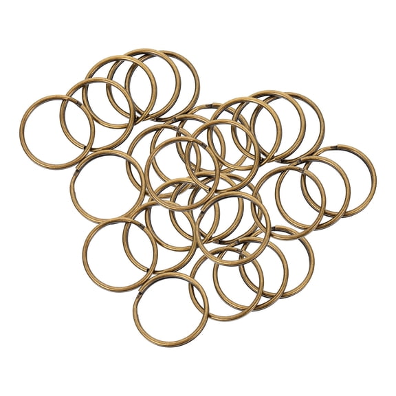 KHBUAB 200Pcs Split Rings for Keyrings Golden Iron for Diy Projects and Key Holding