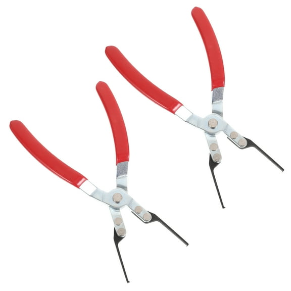 KHBUAB 2Pcs Red Alloy Steel Pliers for Relay Removal and Fuse Extraction in Vehicle Use