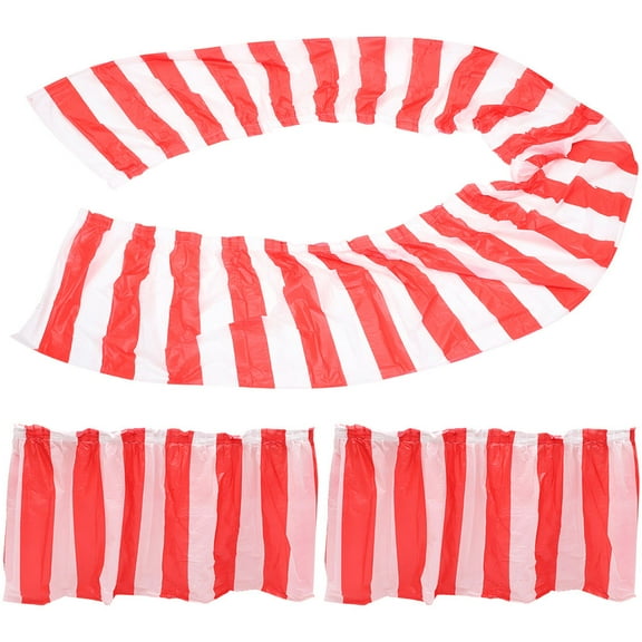 KHBUAB 2Pcs Table Cover Striped for Home Decoration 165x30in