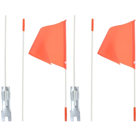 KHBUAB 2Pcs Wear-Resistant Safety Flag Assorted Color Plastic Fiberglass Rectangular Wind-Resistant 11x8.3x0.2in