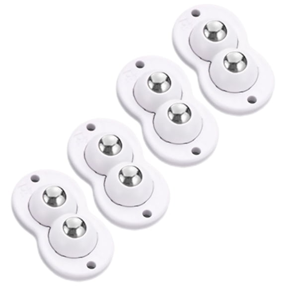 KHBUAB 4Pcs Storage Box Casters Wheels White Self Adhesive for Multi Angle Movement