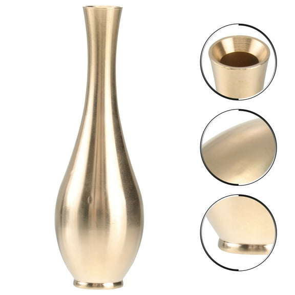 KHBUAB 5Pcs Mini Vase Copper Small Vases for Decor
