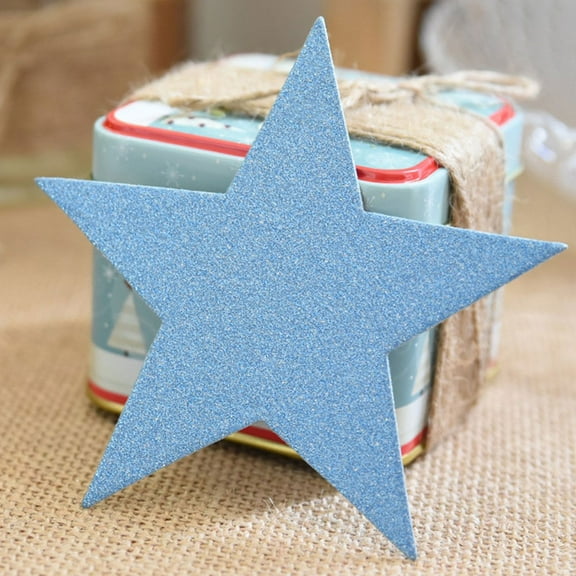 KHBUAB 80Pcs Five-pointed Star Paper Stars Glittering Star Adornment Various Parties Classroom Decoration
