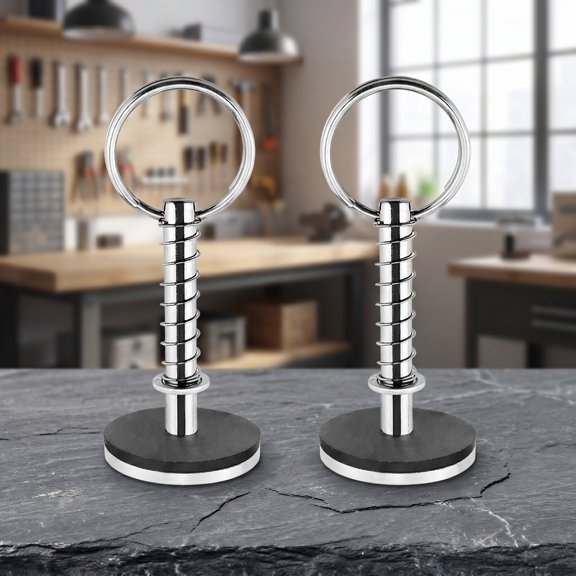 KHBUAB Marine Hatch Cover Pull, Stainless Steel, Comfort Grip, Spring-Loaded Pin, Versatile, 2Pcs