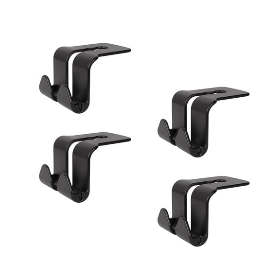 KHBUAB 4Pcs Car Back Seat Hangers Black ABS Material Organize Groceries and Handbags