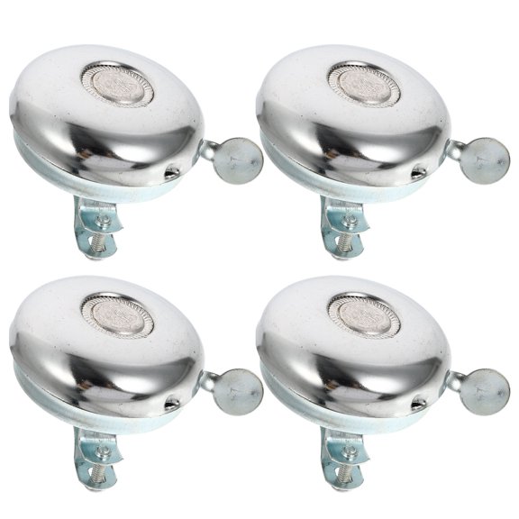 KHBUAB 4Pcs Retro Bike Handlebar Bells Silver Loud Clear Sound for Road Bikes