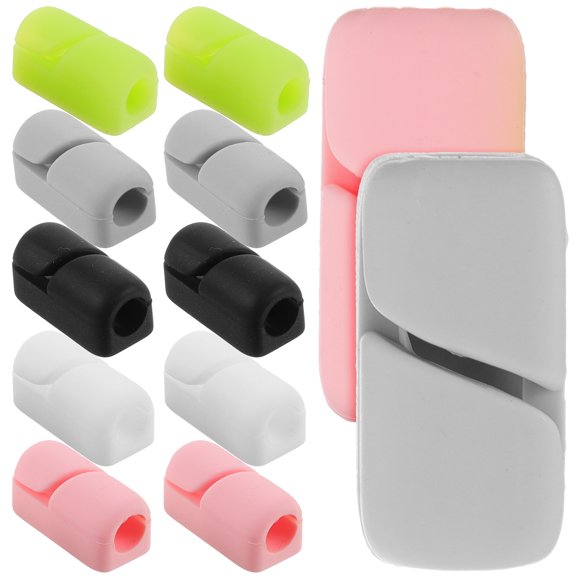KHBUAB Desktop Cable Clamp 12Pcs Assorted Color for Office Use Cable Management and Tangle Prevention