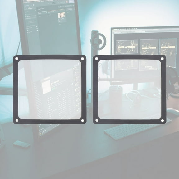 KHBUAB Dustproof Black Screen Cover 11.8In 2Pcs for Computer Tower Dust Mesh