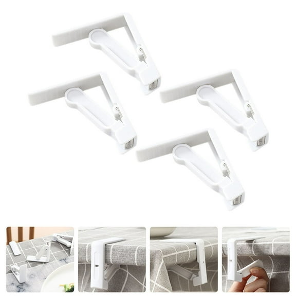 KHBUAB tablecloth fixing clip Tablecloth Clips ABS Prevent Movement General Users Weddings 4pcs