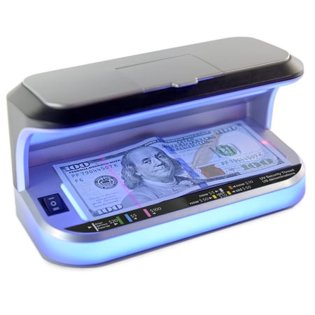 KHIPPUS K440 Ultraviolet Counterfeit Bill Detector with Magnetic Ink Sensor, Backlight and Built-in Magnifier for Money, Credit Cards and IDs