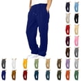 thumbnail image 1 of KHJSJOK Boys 4-15 Years Full Length Pants Solid Fleece Lined Elastic Waist Drawstring Side Pocket Trousers, 1 of 5