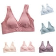 thumbnail image 1 of KHJSJOK Womens Nursing Bras Plus Size Solid Front Closure Wireless Maternity Tank Bras, 1 of 3