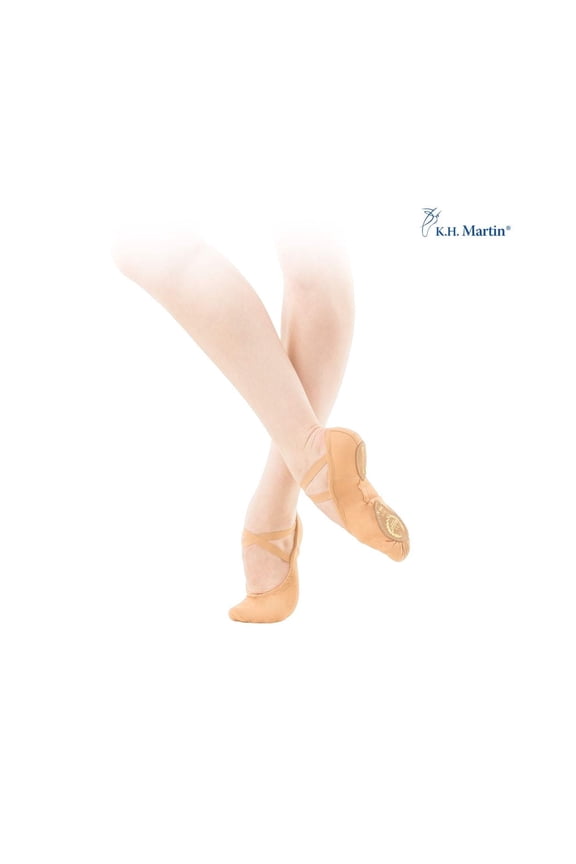 KHM MARTIN-LITE Anatomical Fit Ballet Shoes with Canvas Upper & Leather Split-Sole(2-Pack)