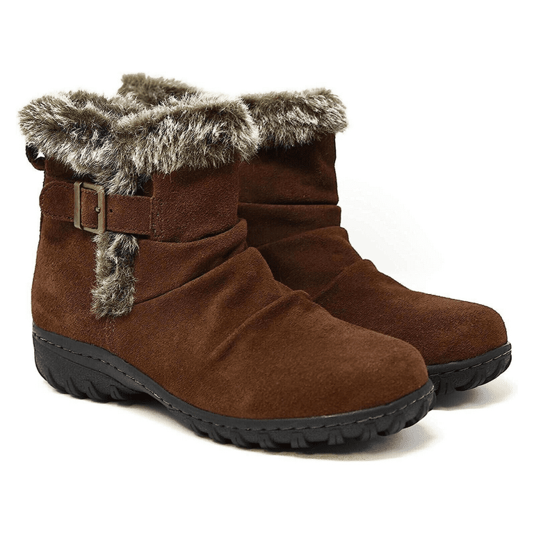 KHOMBU Women s All Weather Lindsey Suede Boots 7 Black