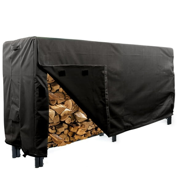 KHOMO GEAR - Heavy Duty Log Rack Cover - 8 Feet - Sahara Series - Black