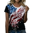 thumbnail image 1 of KHONTS 250th Anniversary USA Shirt for Women 250 America Crew Neck T Shirt Short Sleeve Celebration Patriotic Flag Printed 1776-2026 Tees 01-Red S, 1 of 4