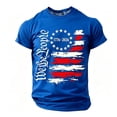thumbnail image 1 of KHONTS 250th Anniversary USA Shirts 250 Years America Shirts 1776-2026 Patriotic T-Shirts Tops America Flag Clothing for Men Blue L, 1 of 3