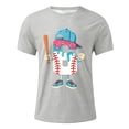 thumbnail image 1 of KHONTS Baseball 6 Years 6th Birthday Number 6 T-Shirt for Boys Kids Short Sleeve Crew Neck Tees,Size 2-13 Years Light Gray 150, 1 of 4