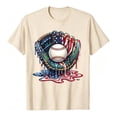 thumbnail image 1 of KHONTS Baseball Design Sprinkles Baseball Player T-Shirt Summer Short Sleeve Tops,Size 2-13 Years Beige 110, 1 of 4