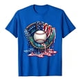 thumbnail image 1 of KHONTS Baseball Design Sprinkles Baseball Player T-Shirt Summer Short Sleeve Tops,Size 2-13 Years Blue 140, 1 of 4