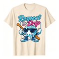 thumbnail image 1 of KHONTS Baseball Drippy Style Apparel for Boys Youth Baseball T-Shirt,Size 2-13 Years Beige 110, 1 of 4