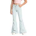 thumbnail image 1 of KHONTS Bell Bottom Jeans for Girls High Waisted Stretch Stripped Flare Jeans Denim Bootcut Pants,Size 5-16 Years, 1 of 6