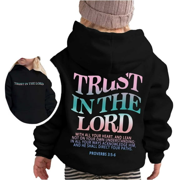 KHONTS Boys and Girls Fall Hoodies Unisex Trendy Y2k Letter Print Sweatshirts Cute Long Sleeve Pullover Tops for Kids with Pockets,Sizes 2-13 Years