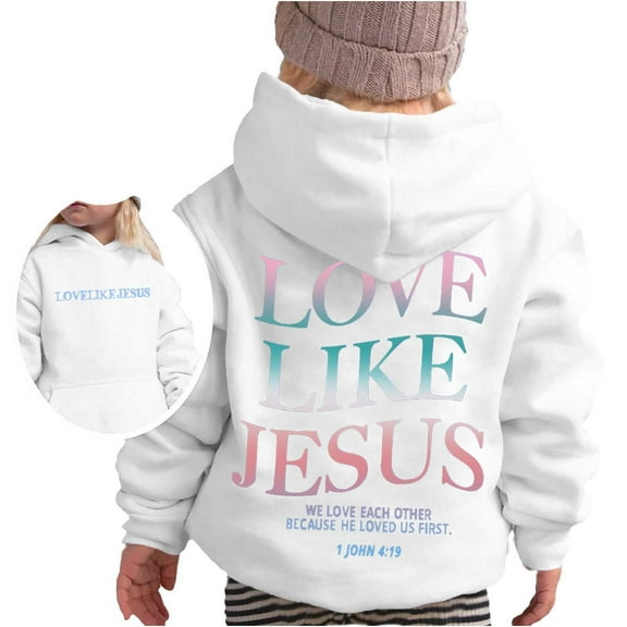 KHONTS Boys and Girls Fall Hoodies Unisex Trendy Y2k Letter Print Sweatshirts Cute Long Sleeve Pullover Tops for Kids with Pockets,Sizes 2-13 Years