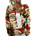 thumbnail image 1 of KHONTS Christmas Cardigan Sweaters for Women 2025 Funny Xmas Open Front Button down Cardigans Long Sleeves Coat 20-Red XXXXL, 1 of 4