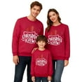 thumbnail image 1 of KHONTS Christmas Family Matching Sweatshirt Long Sleeve Cartoon Print Blouse Shirts Trendy Crew Neck Xmas Shirt for Family Men Red, 1 of 6