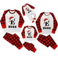 thumbnail image 1 of KHONTS Christmas Monogram E Printed Family Matching Pajamas Sets Long Sleeve and Pants Cozy Home Loungewear Holiday Sleepwear Women XL, 1 of 5