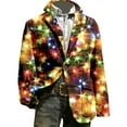 thumbnail image 1 of KHONTS Christmas Suit for Men Lightweight Xmas Printed Blazer Casual One Button Holiday Party Fit Jacket with Pockets 02-Multicolour S, 1 of 3