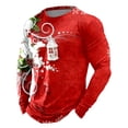 thumbnail image 1 of KHONTS Christmas Tree T Shirts for Men Long Sleeve Casual Holiday Xmas Tees Casual Crewneck Pullover 2025 Christmas Graphic Shirt 16-Red XXXXL, 1 of 3
